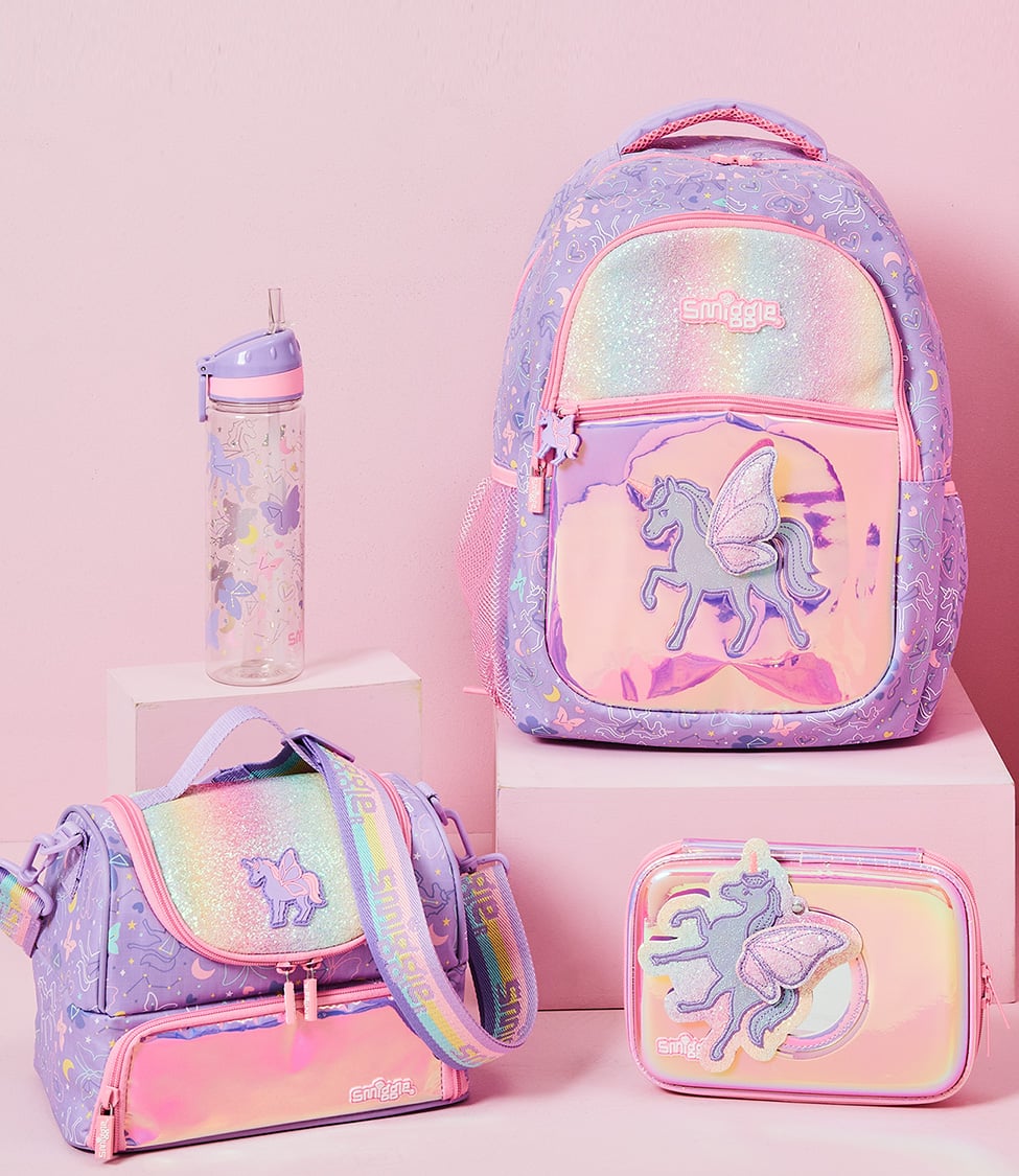 Smiggle - Our best selling Sky backpack features glitter panels and 3D  unicorn wings 🦄 perfect for school or sleepovers!