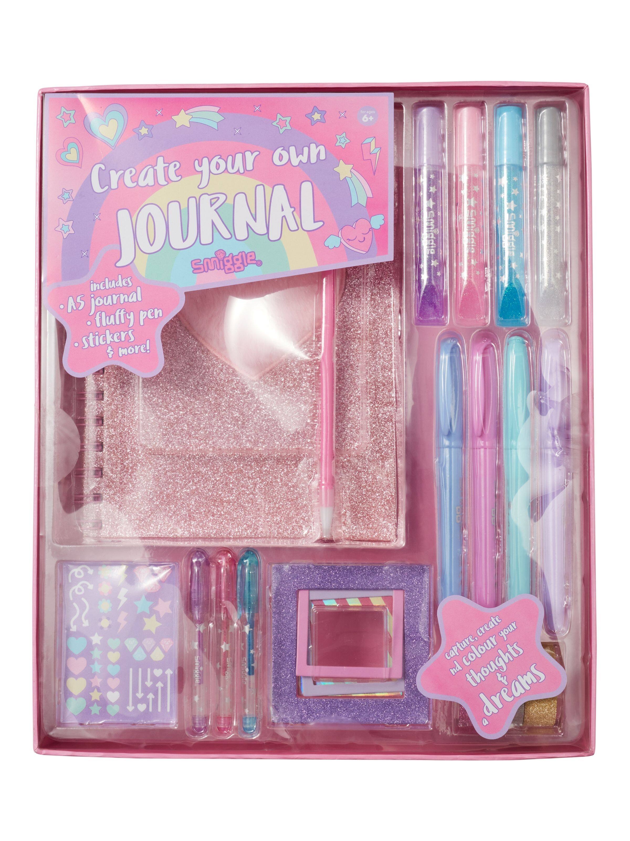 Great Choice Products Journal Kit For Girls - Art And Crafts Gift For Kids  Age 6+ Kids Scrapbook Kits & Diary Supplies Set - Cool Diary For Girls