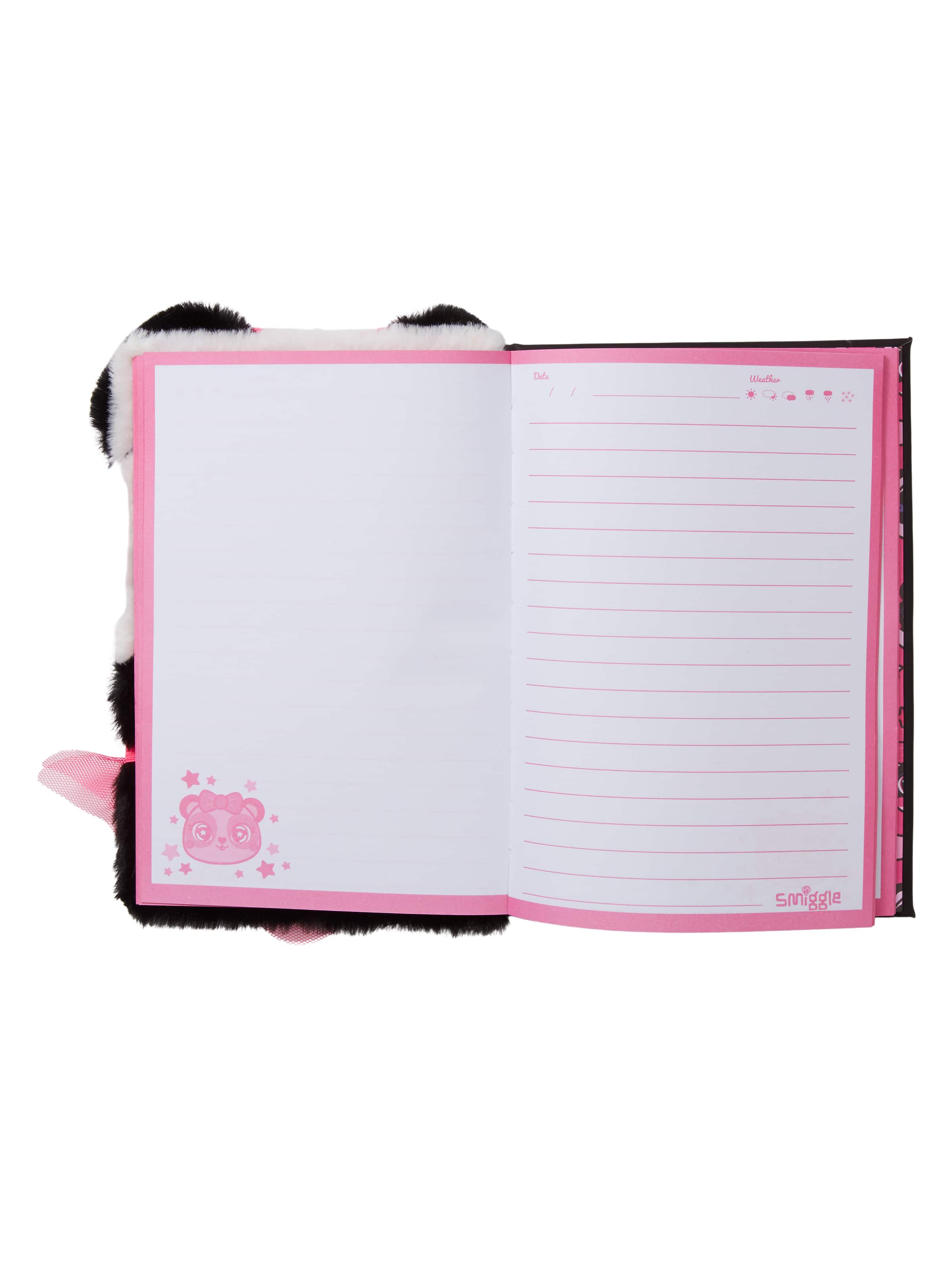 I love a pink fluffy notepad from Smiggle