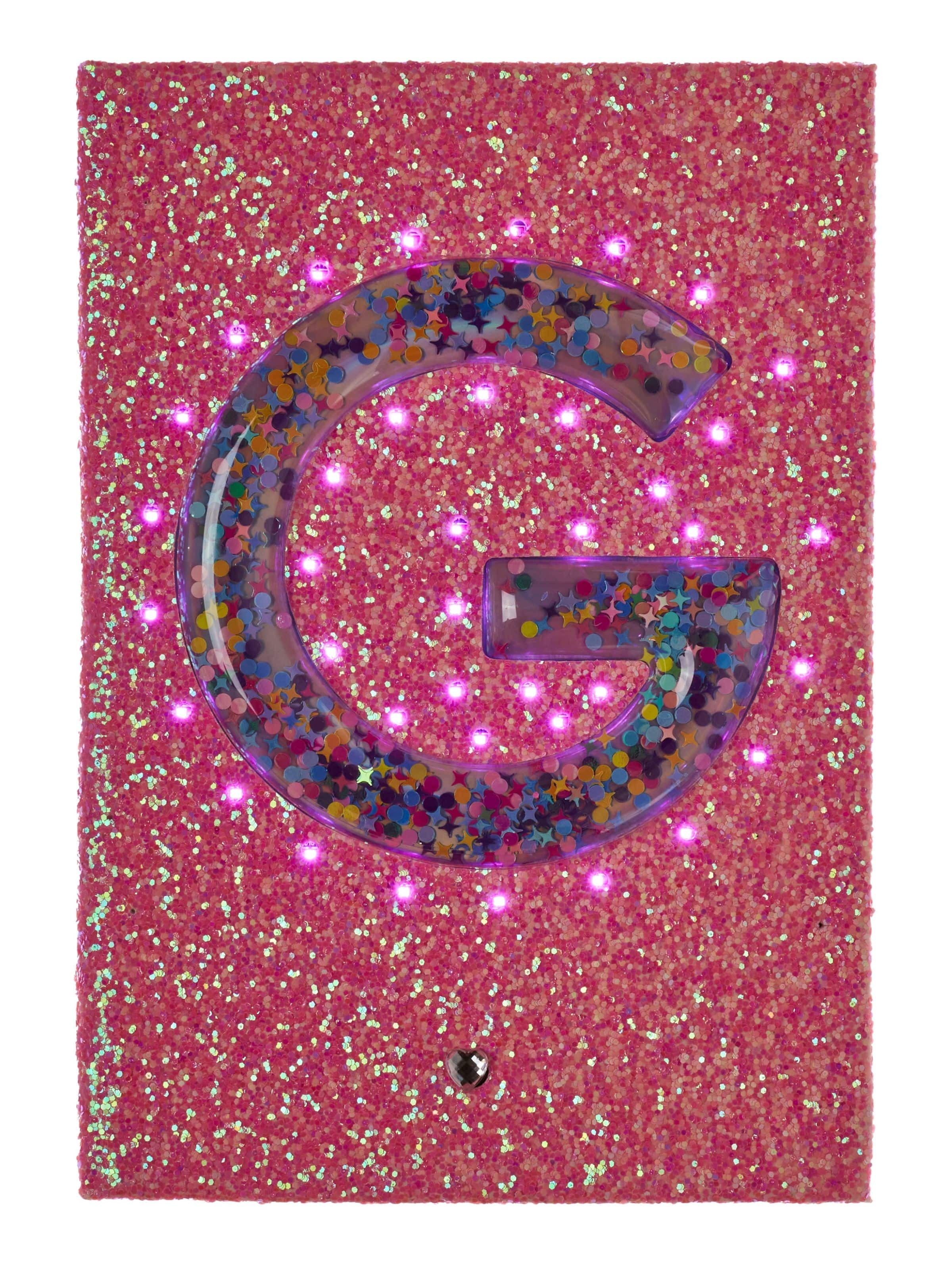 Light Up Glitter Alphabet A5 Notebook