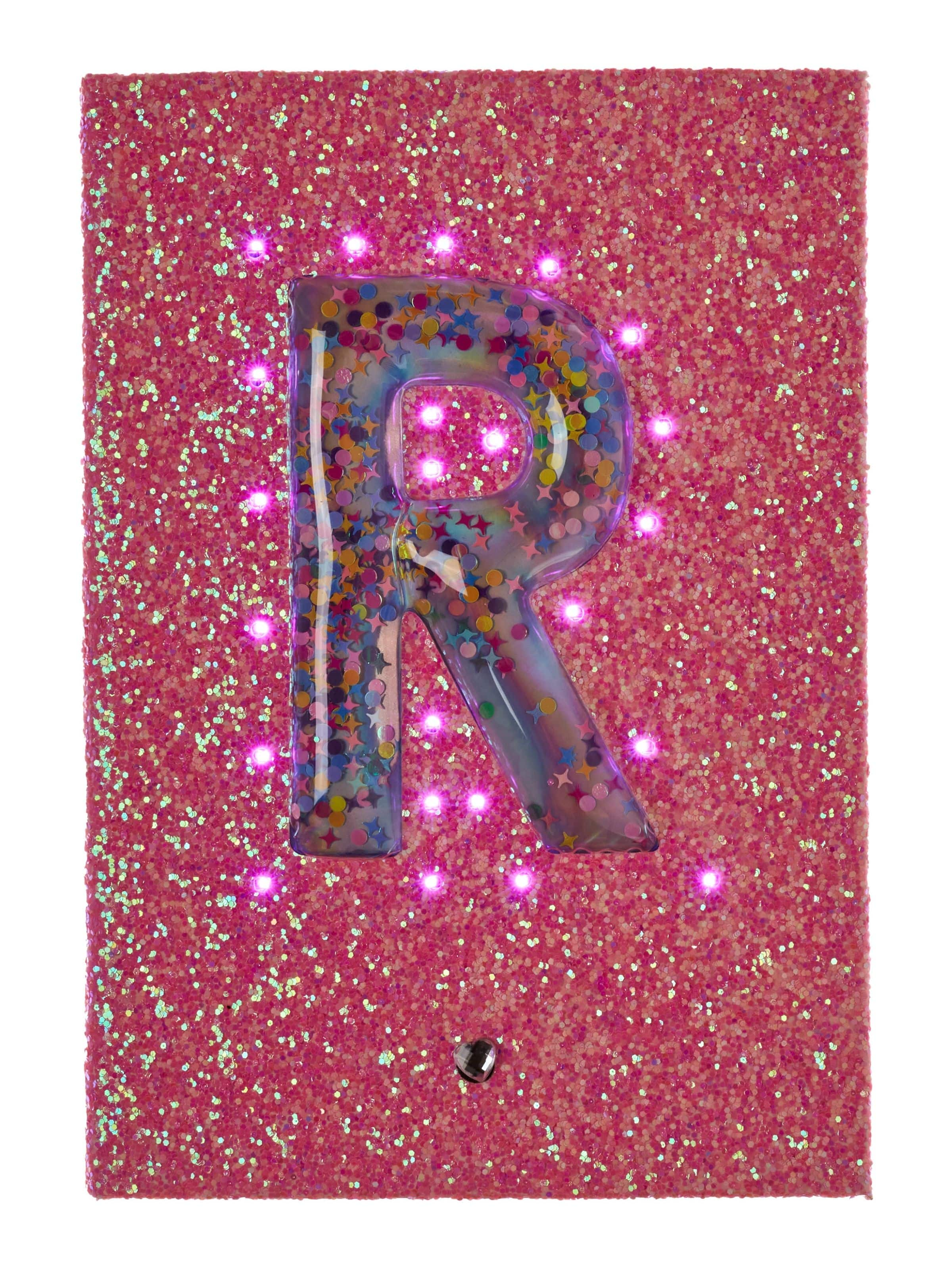 Light Up Glitter Alphabet A5 Notebook