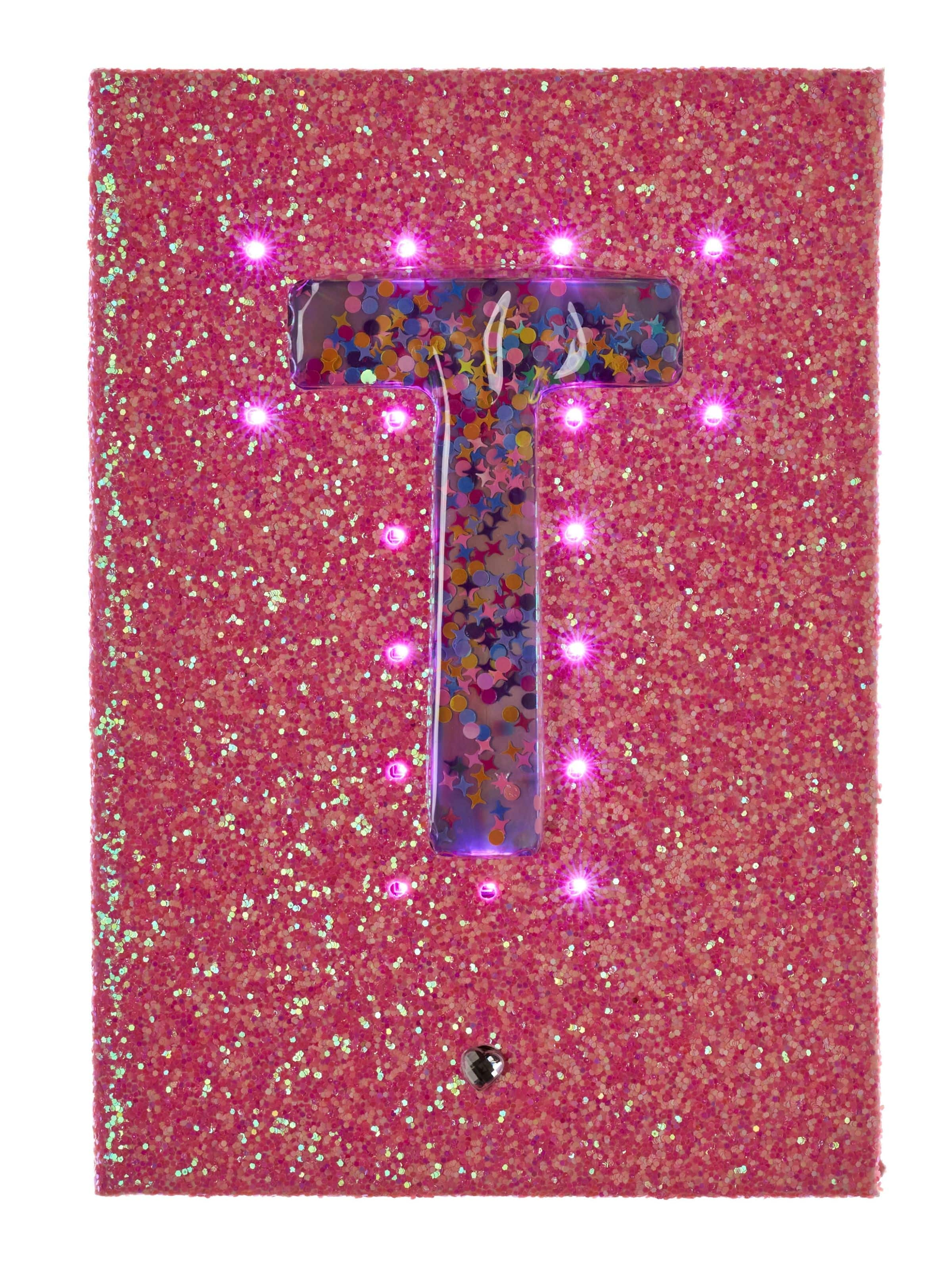 Light Up Glitter Alphabet A5 Notebook