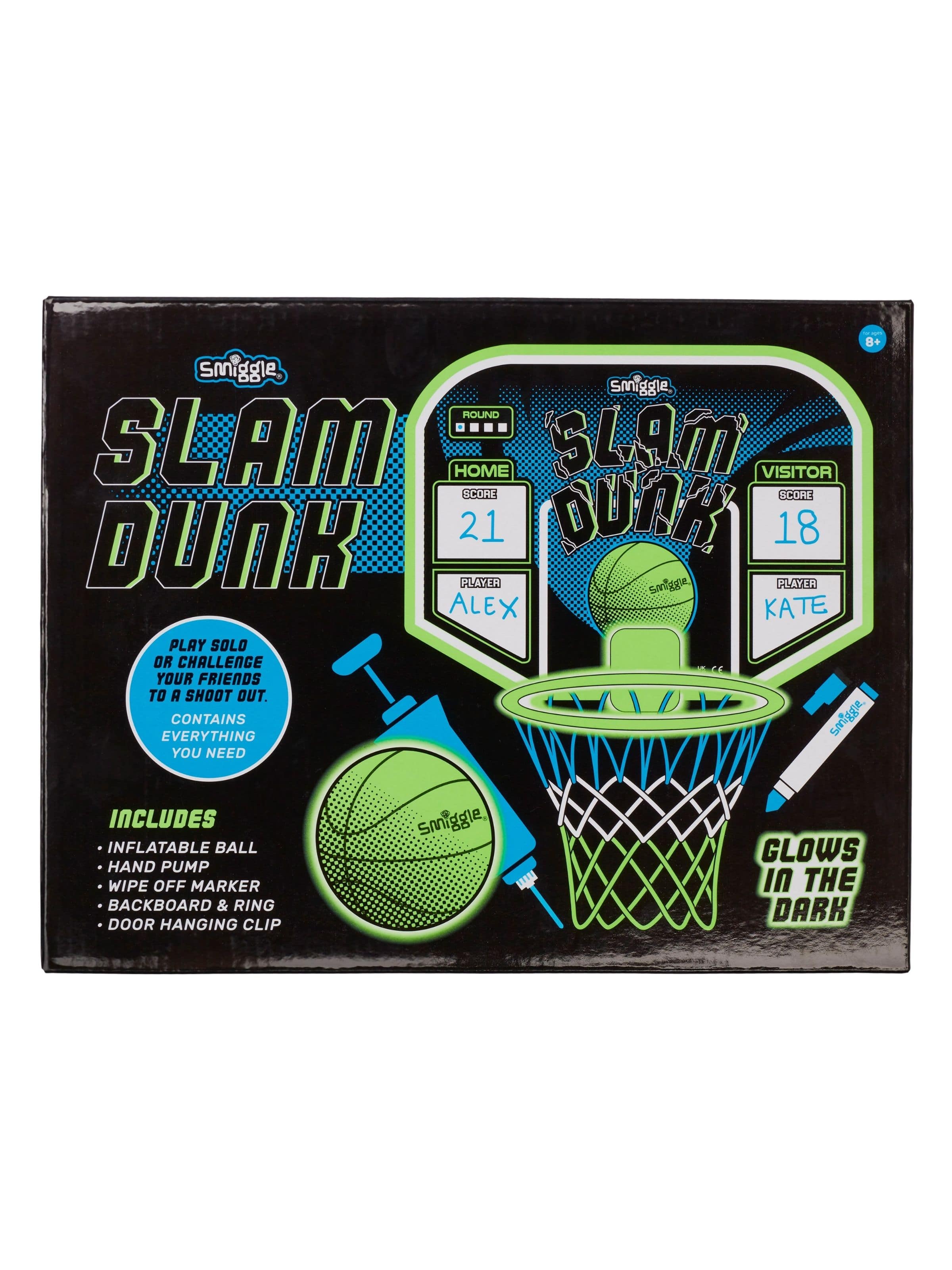 Slam Dunk Glow In The Dark Basketball Set Smiggle Online