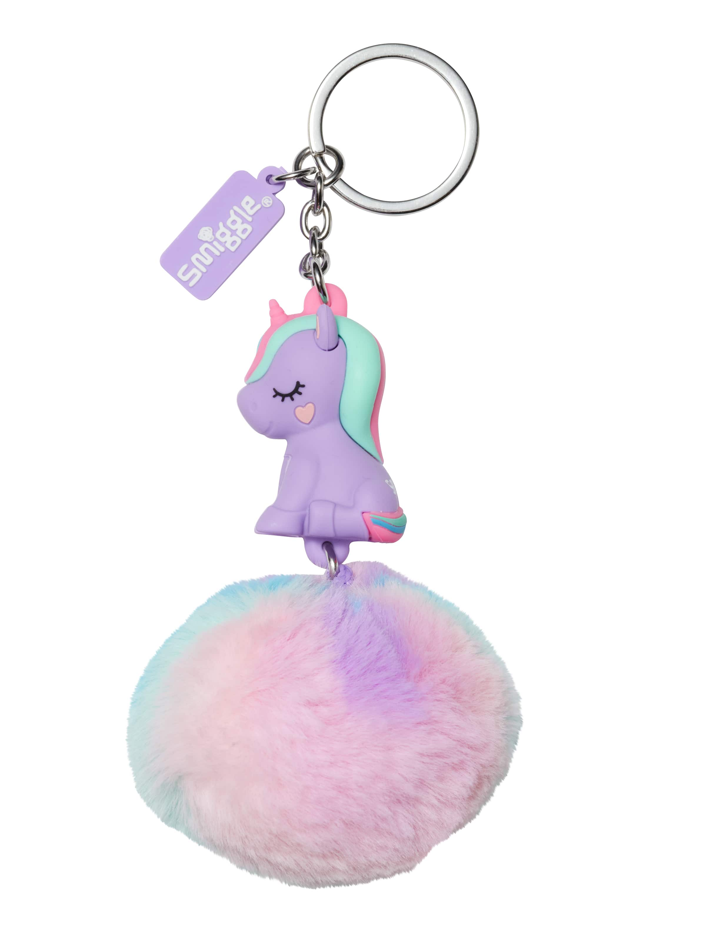 Unicorn pom sale pom keychain