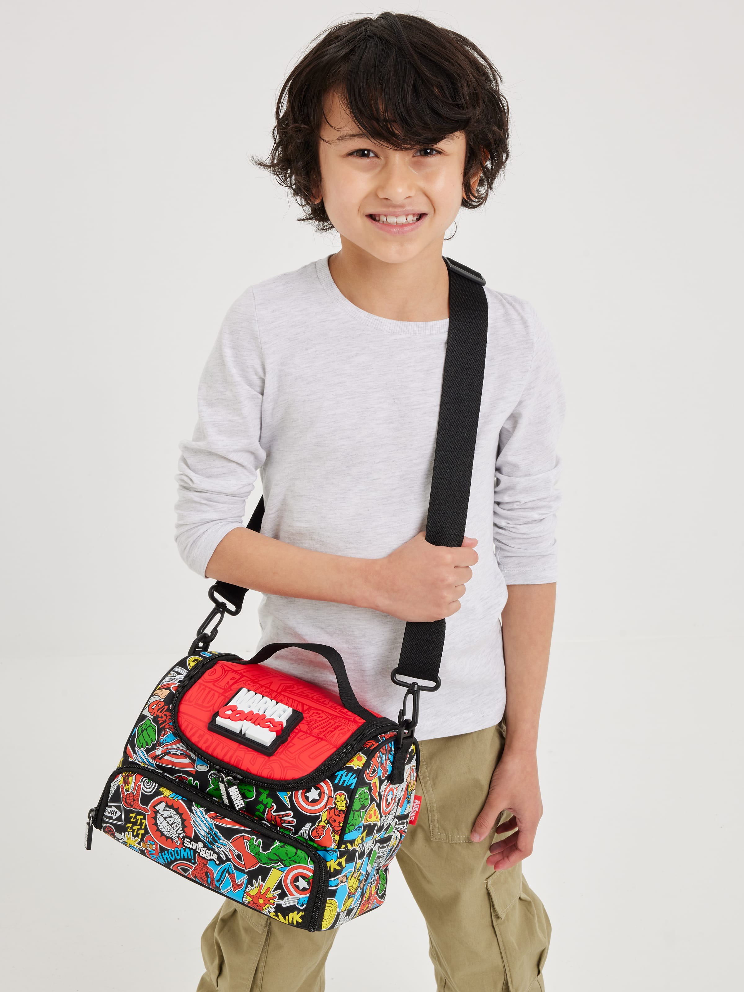 Marvel Large Double Compartment Lunchbox With Strap