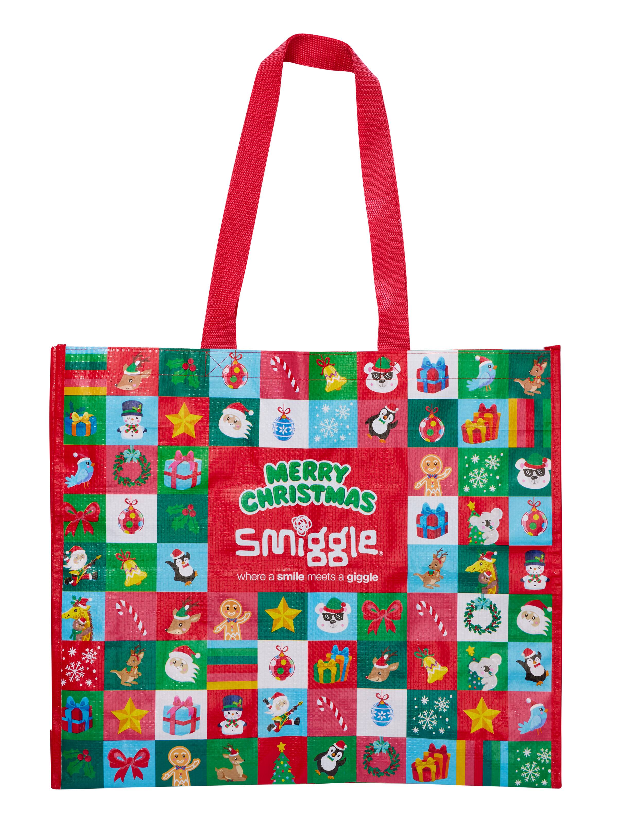 red christmas tote